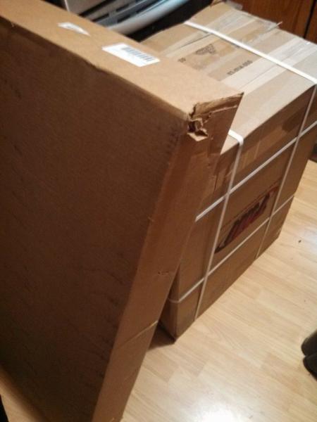 More boxes in the kitchen full of stuff for my car.