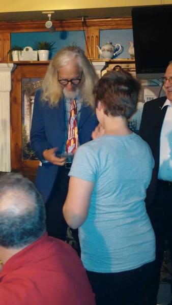 Leah and I went to see Heywood Banks on October 25, 2014. He was hillarious and our faces hurt from smiling and laughing when the show was over. What a great personality. Here he is signing Leah's CD of him.