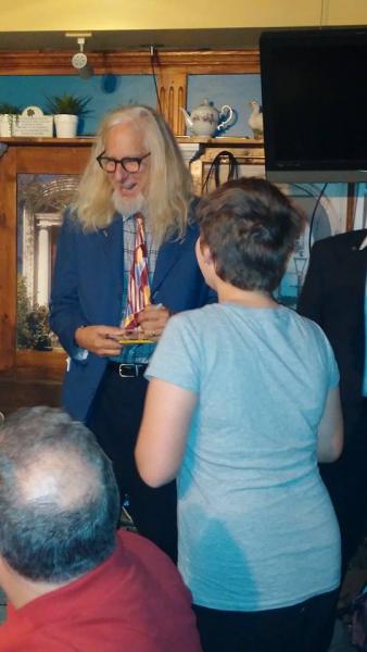 Leah and I went to see Heywood Banks on October 25, 2014. He was hillarious and our faces hurt from smiling and laughing when the show was over. He was very happy to sign the CD that we bought her.