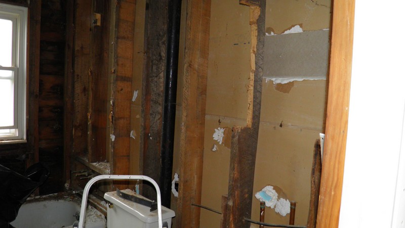 The bathroom had to be gutted.