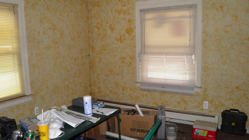 The paint in the living room was bad.