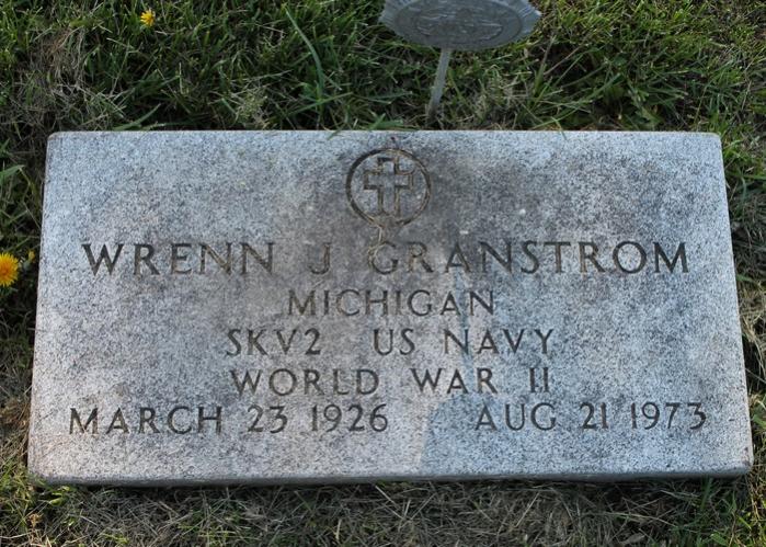 My father's headstone.  He was in the U.S. Navy and worked in the store on the ship.