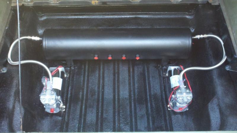 Trunk well undercoated  with tank and pumps mounted
