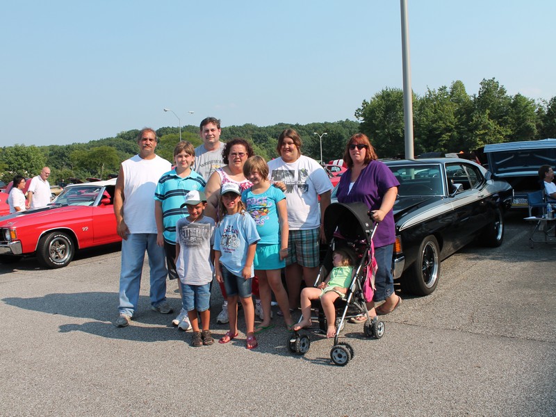 Michael, Jacob, Zachary, David, Me, Miranda, Leah, Lauren, Kim and Kaitlen. Grumpy's brother and his kids stopped on their way back from Pennsylvania to Illinois to say hi at the NOCC show.