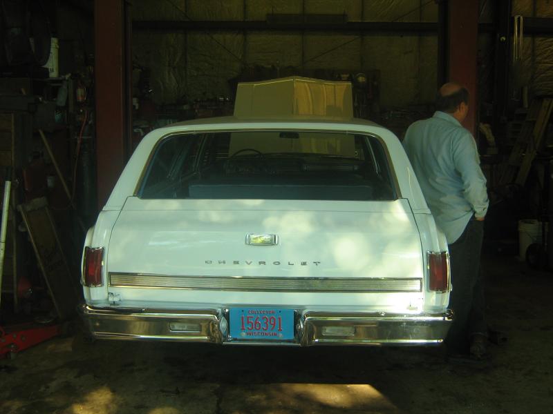 This belongs to my friend Patrick,started out as an all original
283/glide powered car.Stuffed in a 408 small block th400.