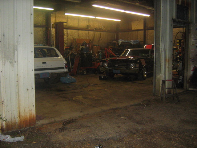 My old shop.Patricks wagon and Marks 72