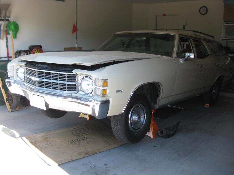 When working in the small garage, the door needs to be up.