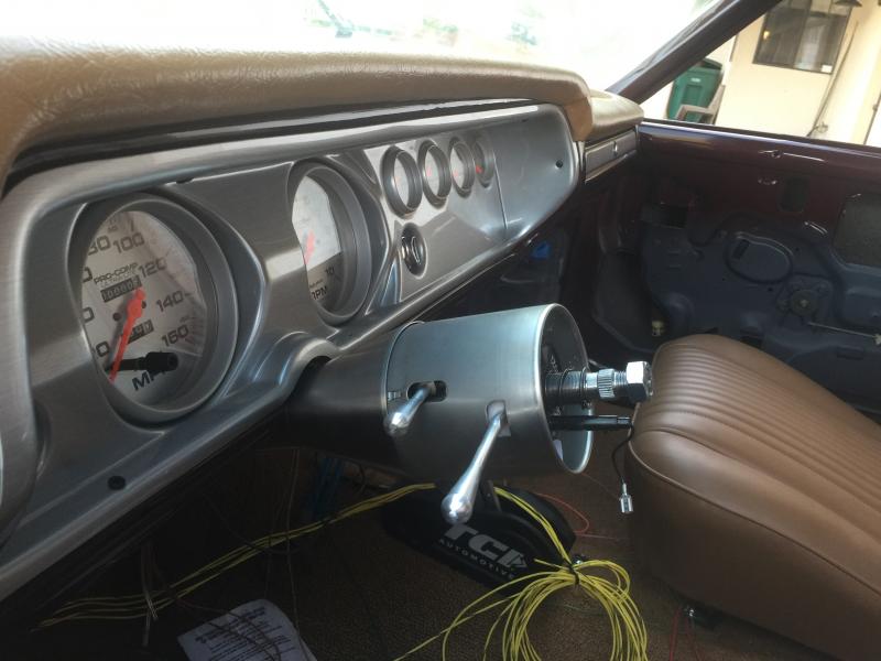 Auto meter gauges and flaming river tilt wheel